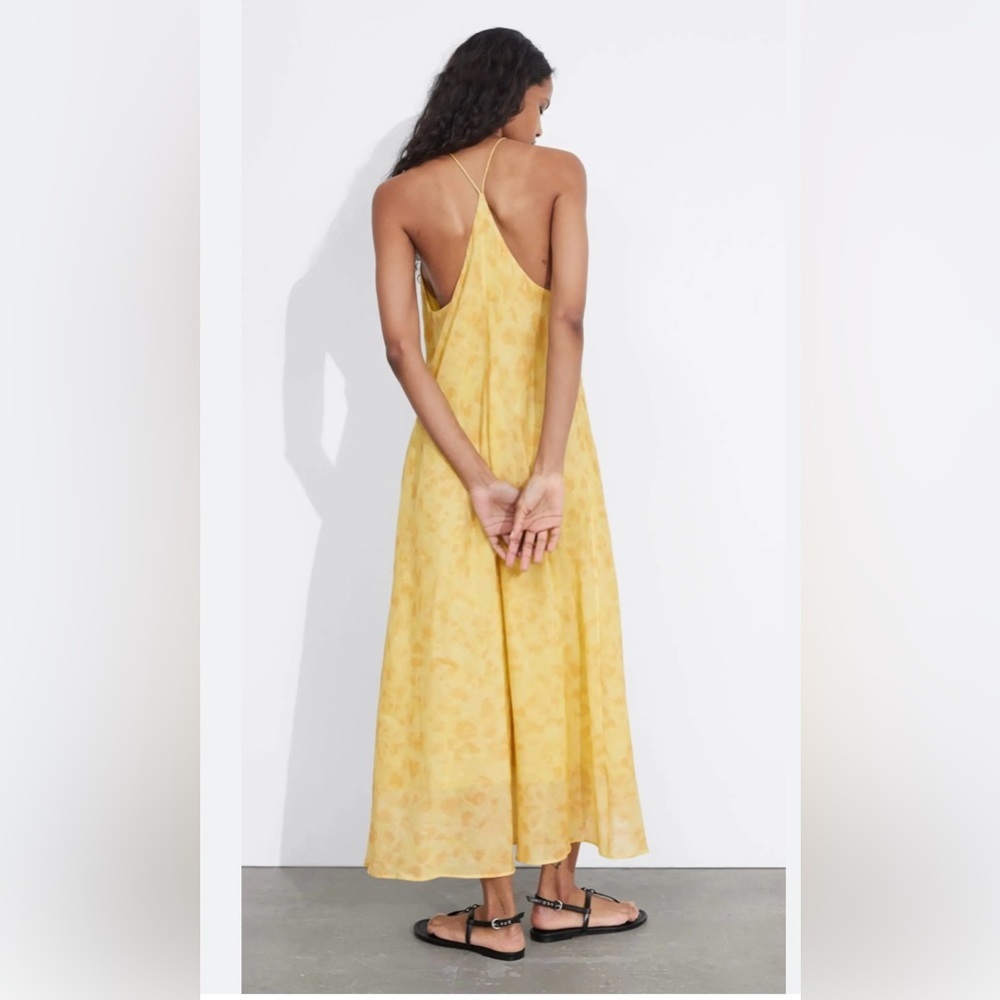 & Other Stories Yellow  Halter Maxi Dress size:L - Picture 3 of 14